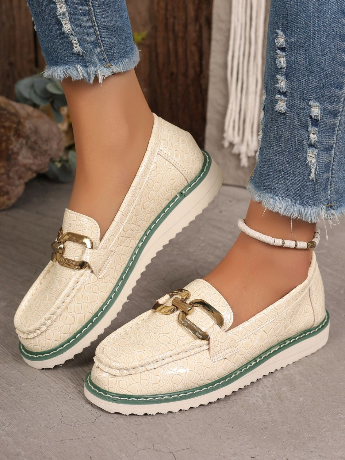 TEEK - Buckle Trim Loafers SHOES TEEK Trend   