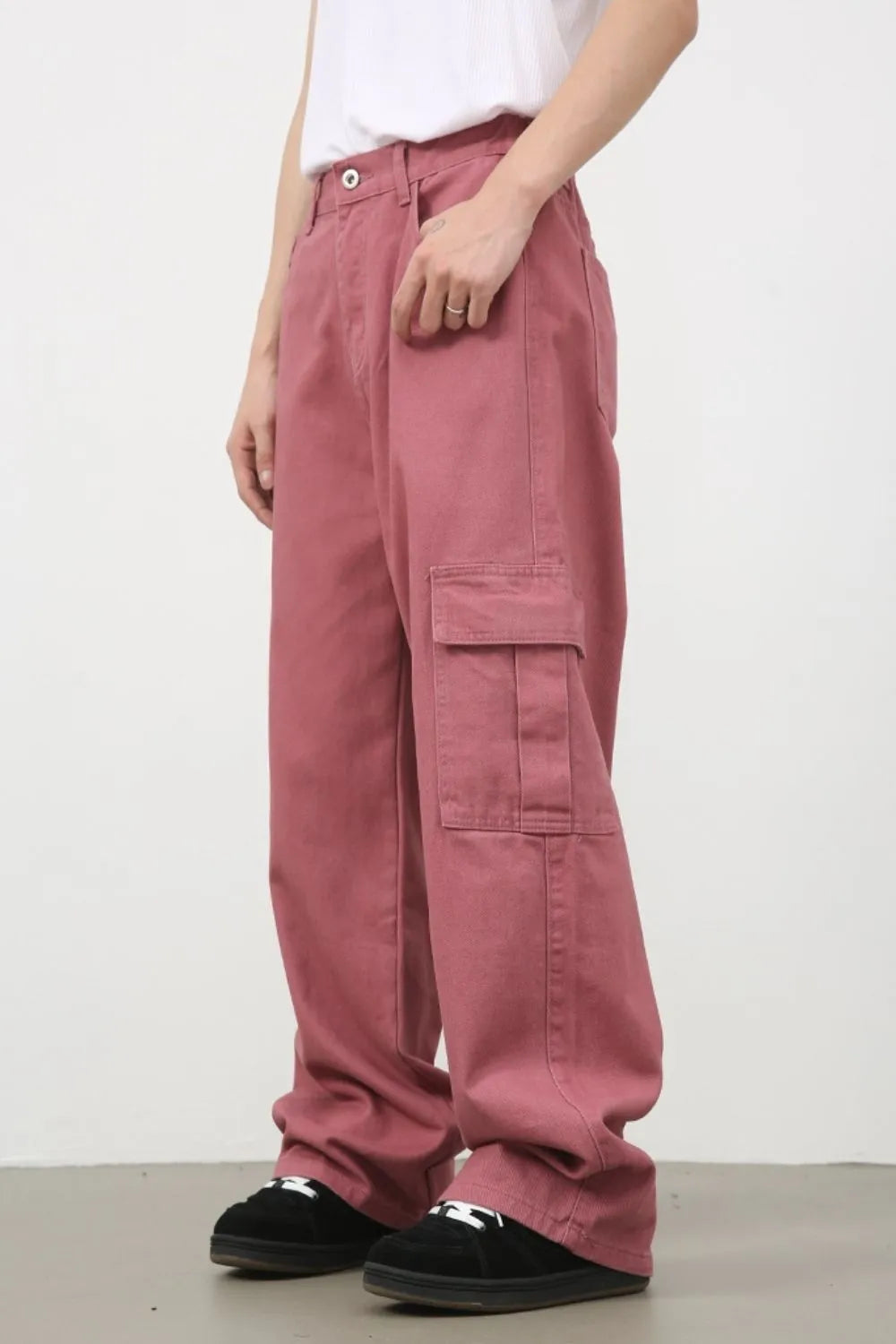 TEEK - Mens Dusty Pink Mid Rise Pocketed Jeans JEANS TEEK Trend