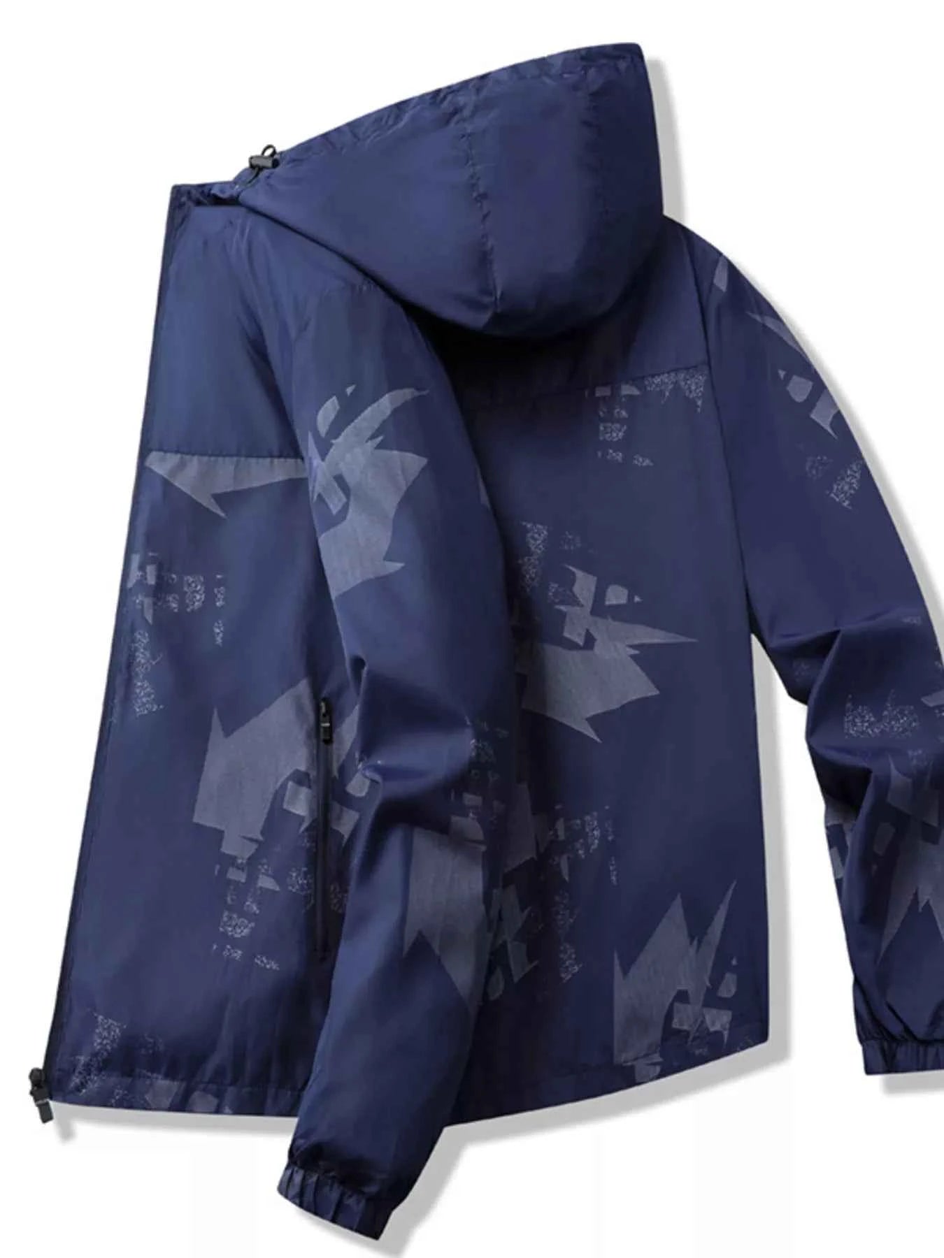 TEEK - Mens Plus Size Lightweight Hooded Windbreaker Jacket JACKET TEEK Trend