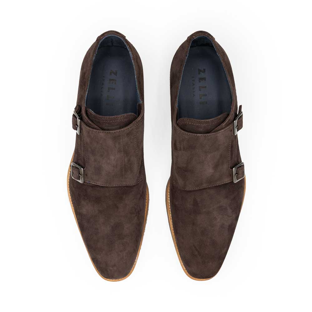 TEEK - 56-105-BRN LEGERRA Sueded Goatskin Monkstrap, Brown SHOES TEEK ZI