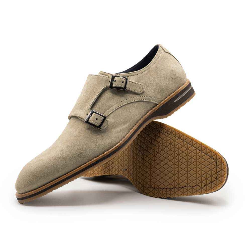 TEEK - 56-105-SND LEGERRA Sueded Goatskin Monkstrap, Sand SHOES TEEK ZI