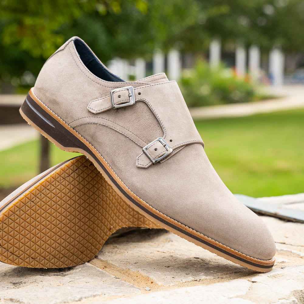 TEEK - 56-105-SND LEGERRA Sueded Goatskin Monkstrap, Sand SHOES TEEK ZI