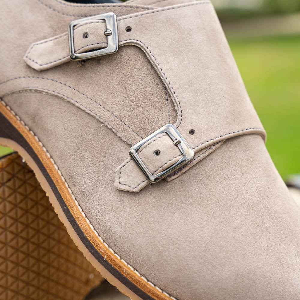 TEEK - 56-105-SND LEGERRA Sueded Goatskin Monkstrap, Sand SHOES TEEK ZI