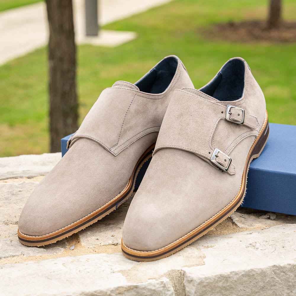 TEEK - 56-105-SND LEGERRA Sueded Goatskin Monkstrap, Sand SHOES TEEK ZI