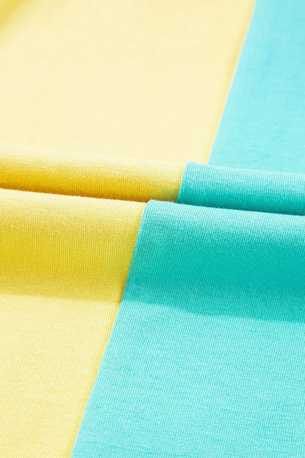 TEEK - Frill Color Block Crew Neck Loose Fit T Shirt TOPS TEEK Trend