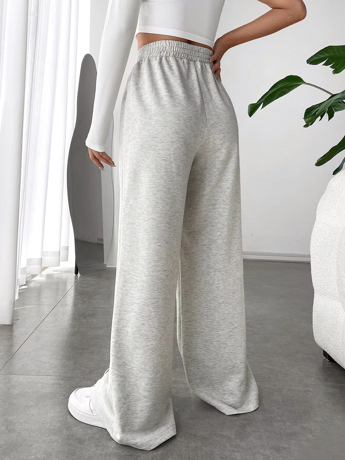 TEEK - Elastic Waist Wide Leg Pants PANTS TEEK Trend