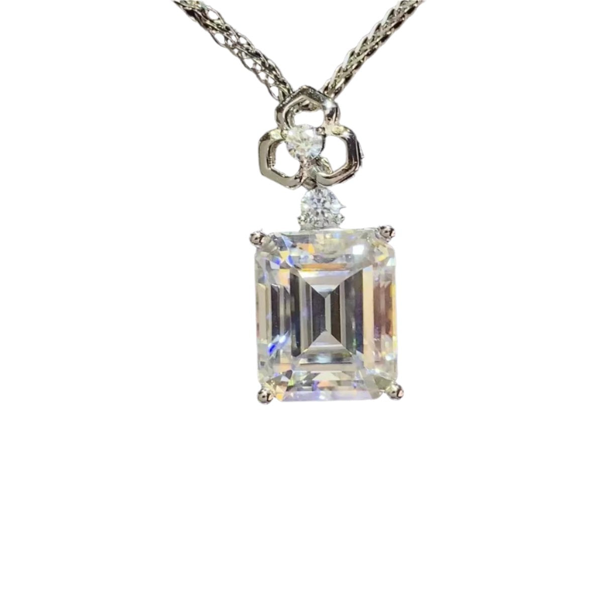 TEEK - 5 Carat Moissanite 925 Sterling Silver Necklace JEWELRY TEEK Trend   