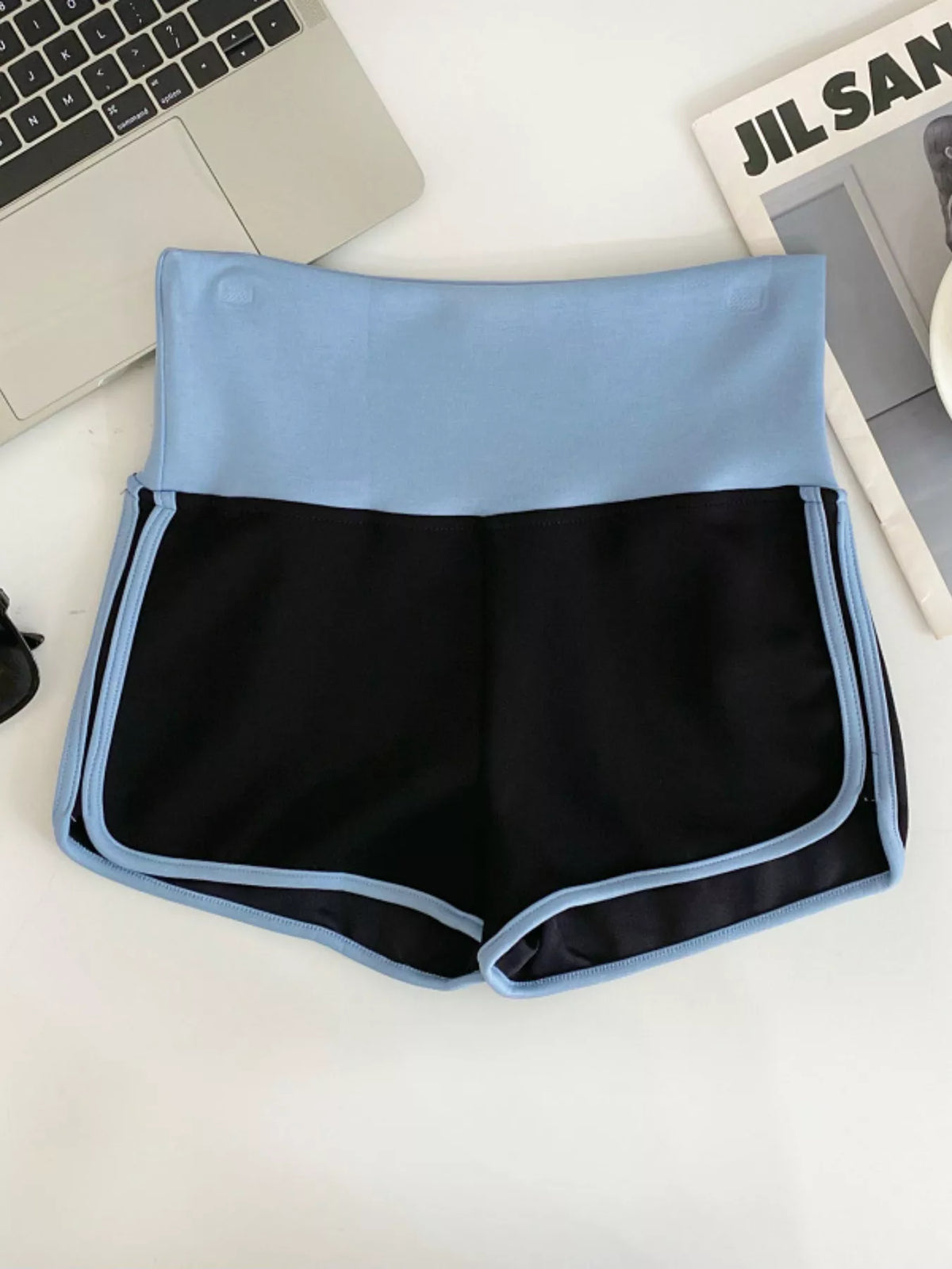 TEEK - High Waist Contrast Trim Shorts SHORTS TEEK Trend