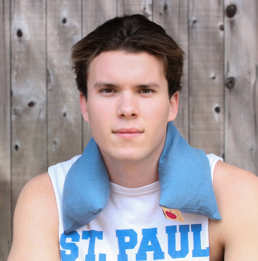 TEEK - Hot Cherry Neck Wrap Blue Denim PILLOW TEEK HCP