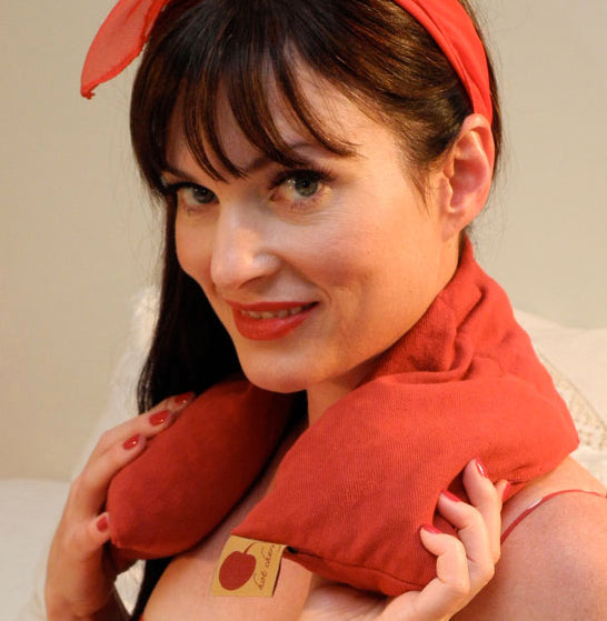 TEEK - Hot Cherry Neck Wrap in Red Denim PILLOW TEEK HCP