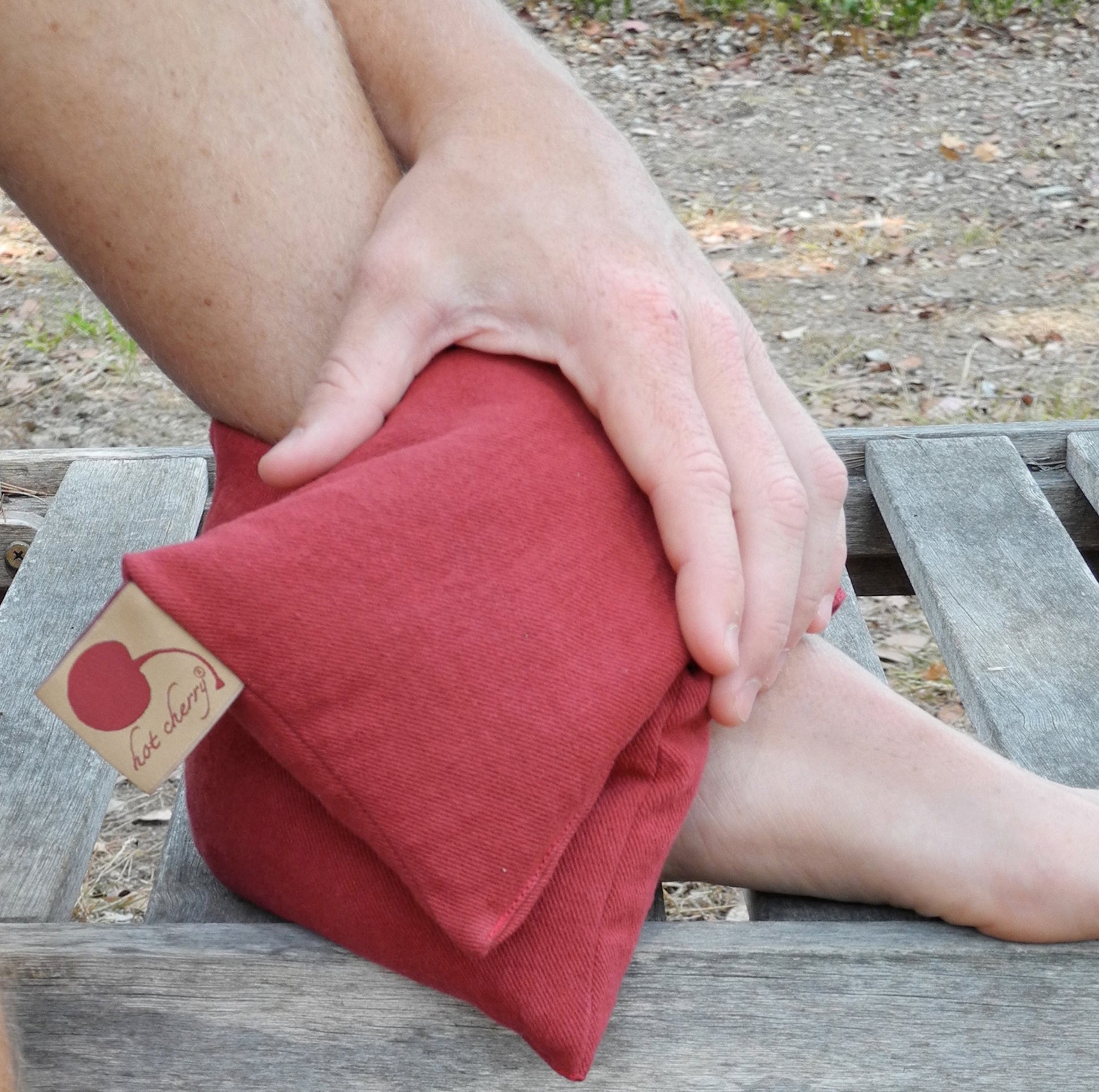 TEEK - Hot Cherry Neck Wrap in Red Denim PILLOW TEEK HCP