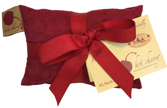 TEEK - Hot Cherry Neck Wrap in Plush Red Ultra-Suede PILLOW TEEK HCD