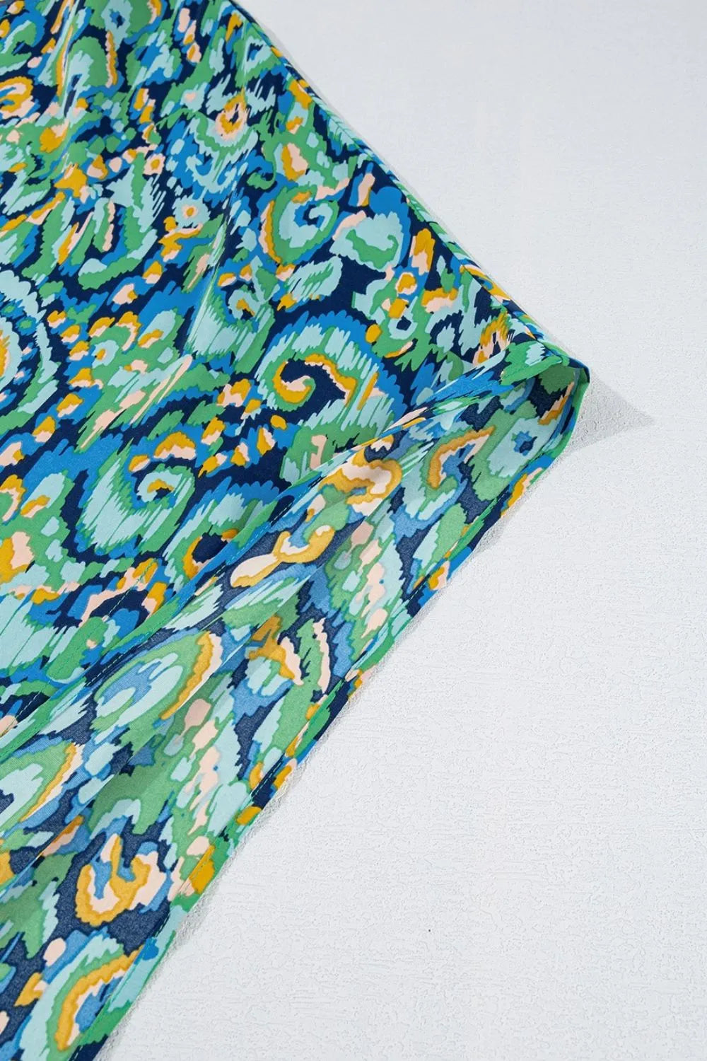 TEEK - Abstract Print V-Neck Half Sleeve Loose Fit Blouse TOPS TEEK Trend