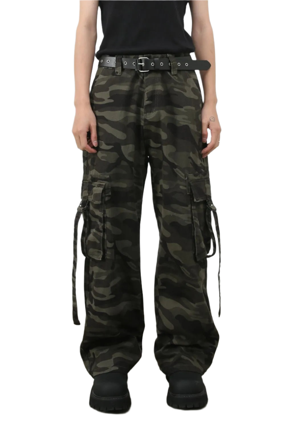 TEEK - Mens Green Camouflage Cargo Jeans JEANS TEEK Trend XS