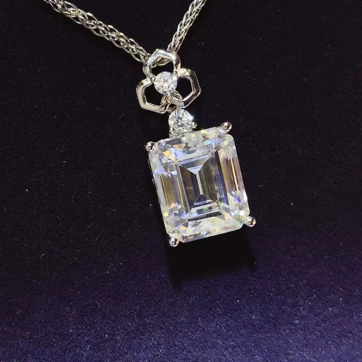 TEEK - 5 Carat Moissanite 925 Sterling Silver Necklace JEWELRY TEEK Trend   