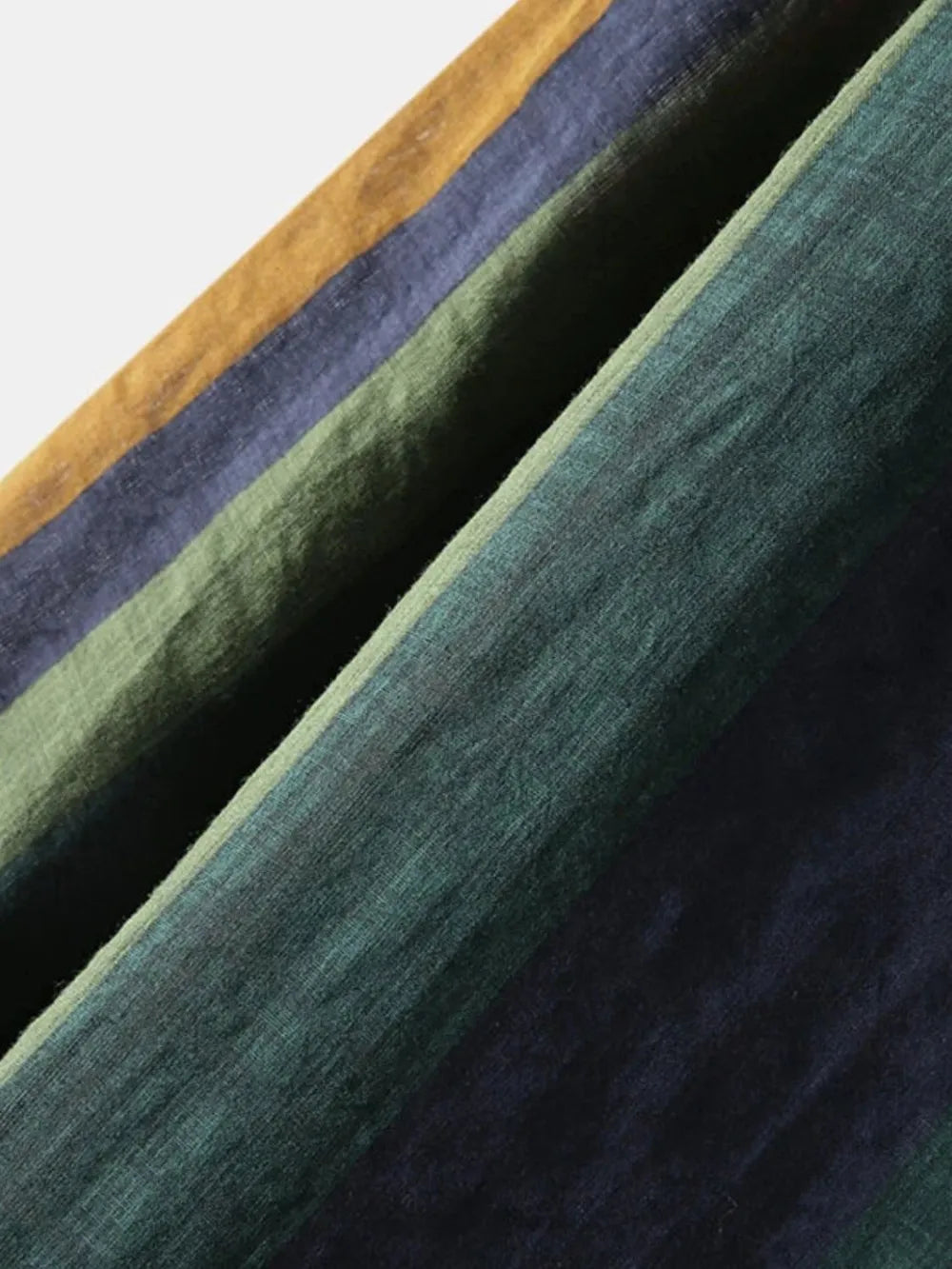 TEEK - Army Green Mens Contrast Striped Button Down Shirt TOPS TEEK Trend