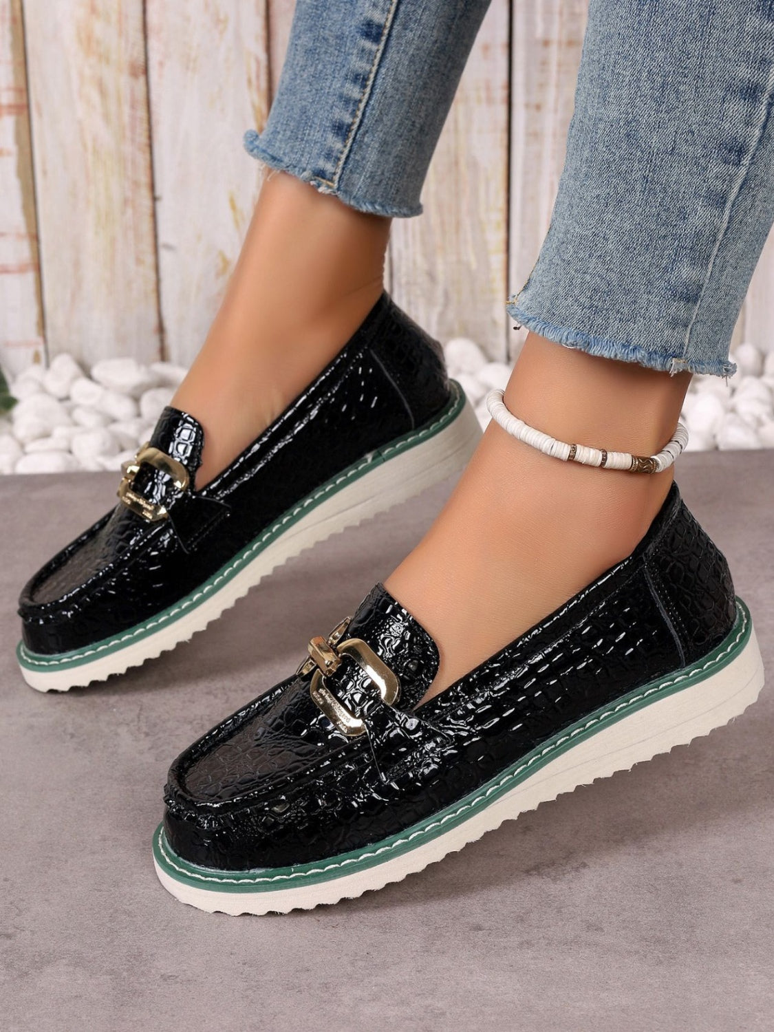 TEEK - Buckle Trim Loafers SHOES TEEK Trend   