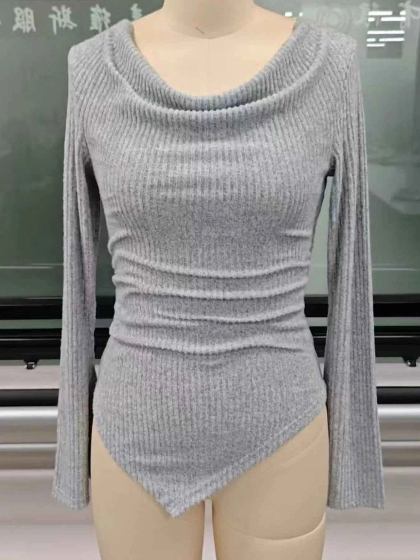 TEEK - Off-Shoulder Bell Sleeve Ribbed Blouse TOPS TEEK Trend