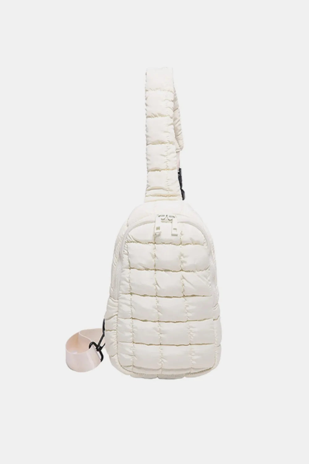 Quilted Nylon Crossbody Bag TEEK Trend Ivory One Size