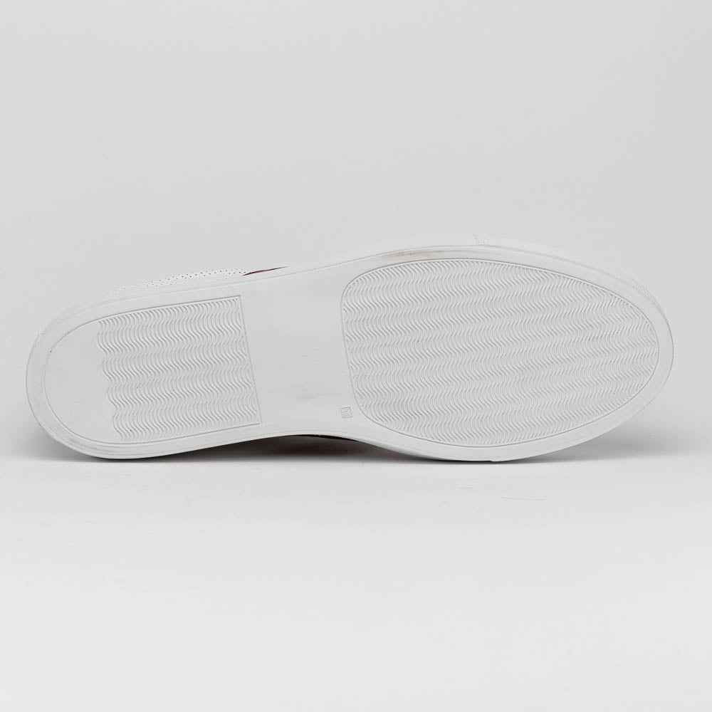 TEEK - 61-101-RED OLYMPIAS Italian Calfskin and Crocodile Stripe, Red SHOES TEEK ZI