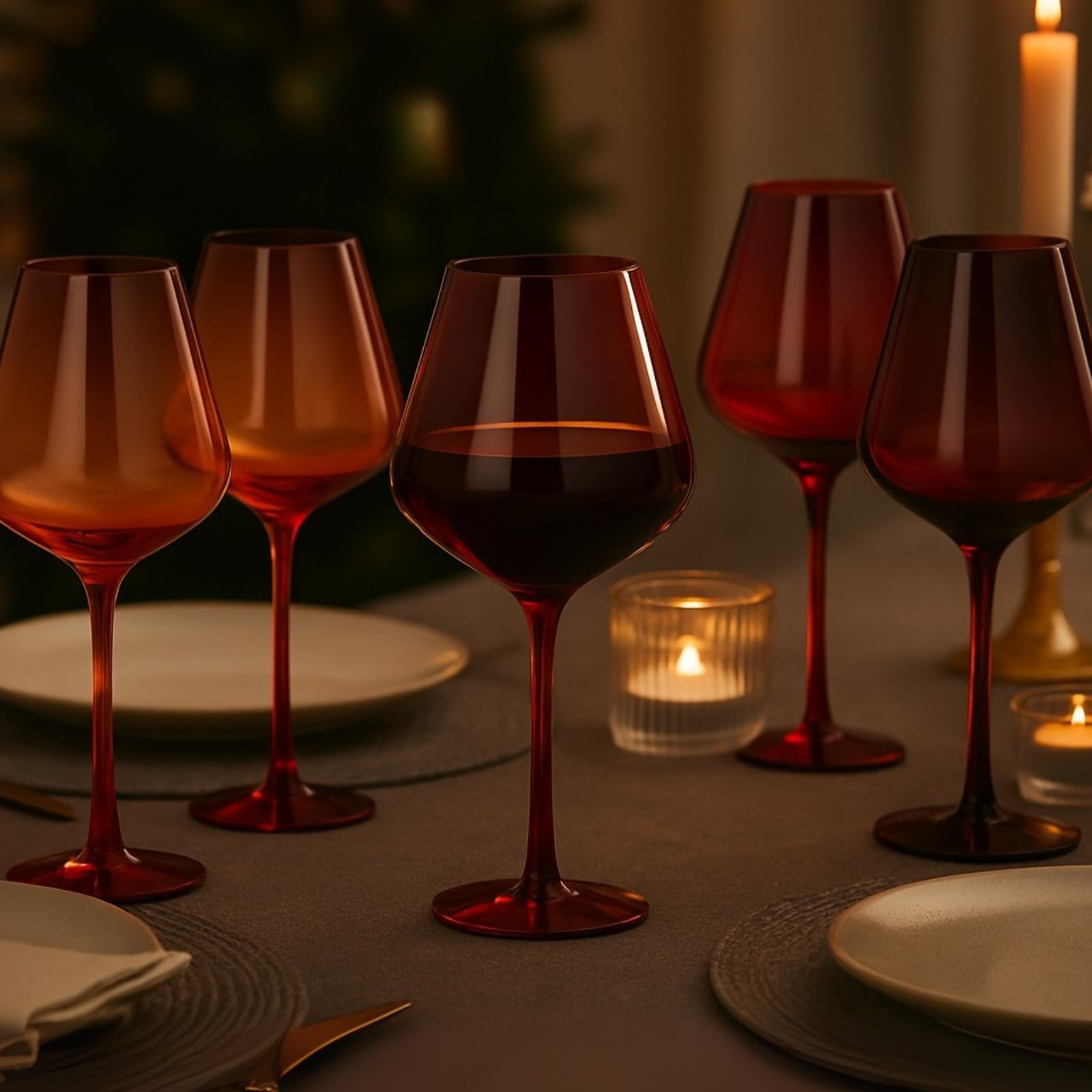 TEEK - Red Rocks Gradient Colored Wine Glass Set HOME DECOR TEEK KS