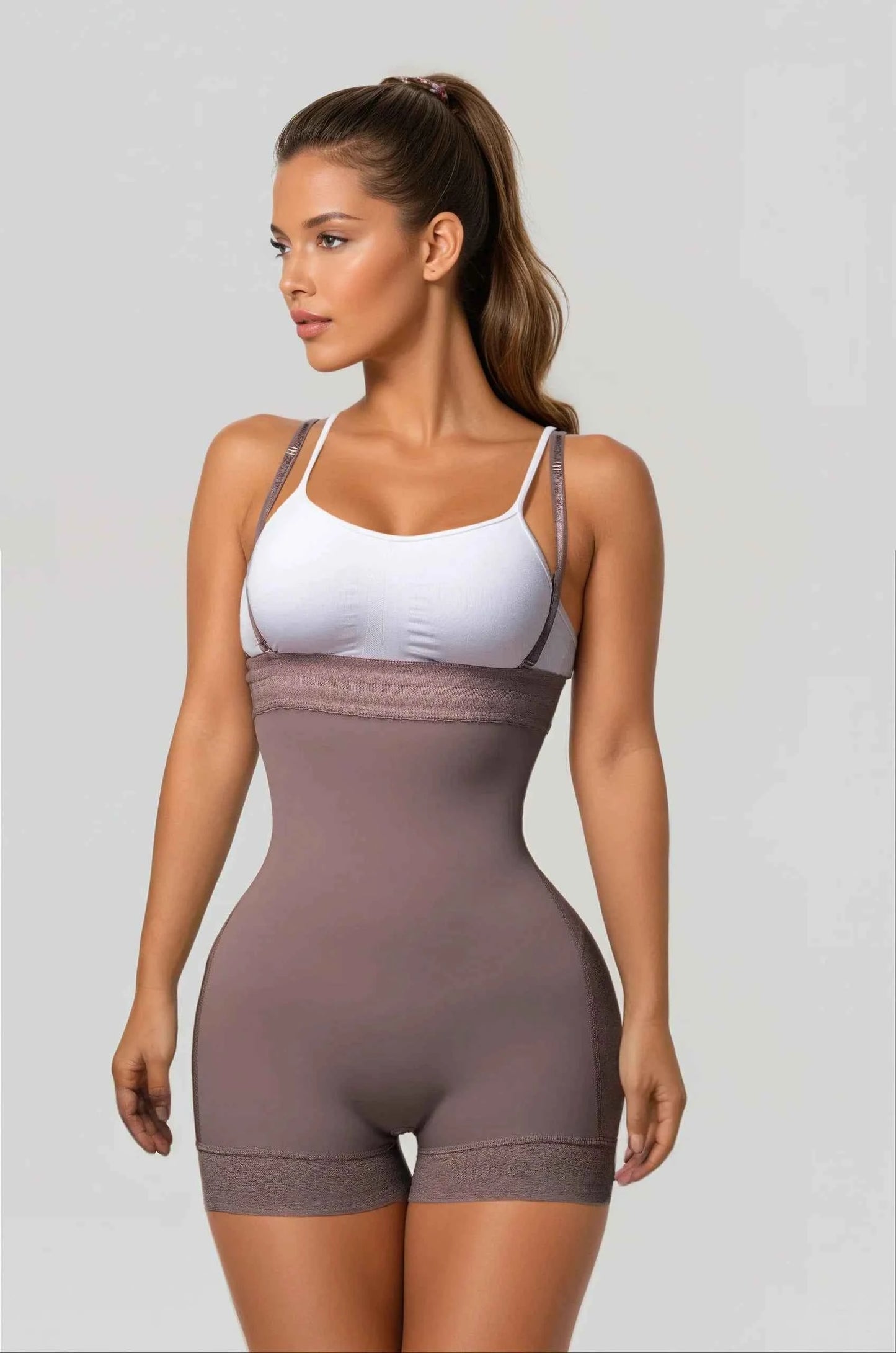 Open-Bust Strapless Short Body Shapewear