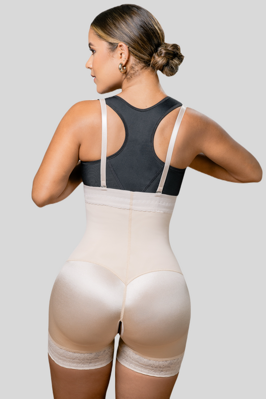 TEEK - Open-Bust Strapless Short Body Shapewear