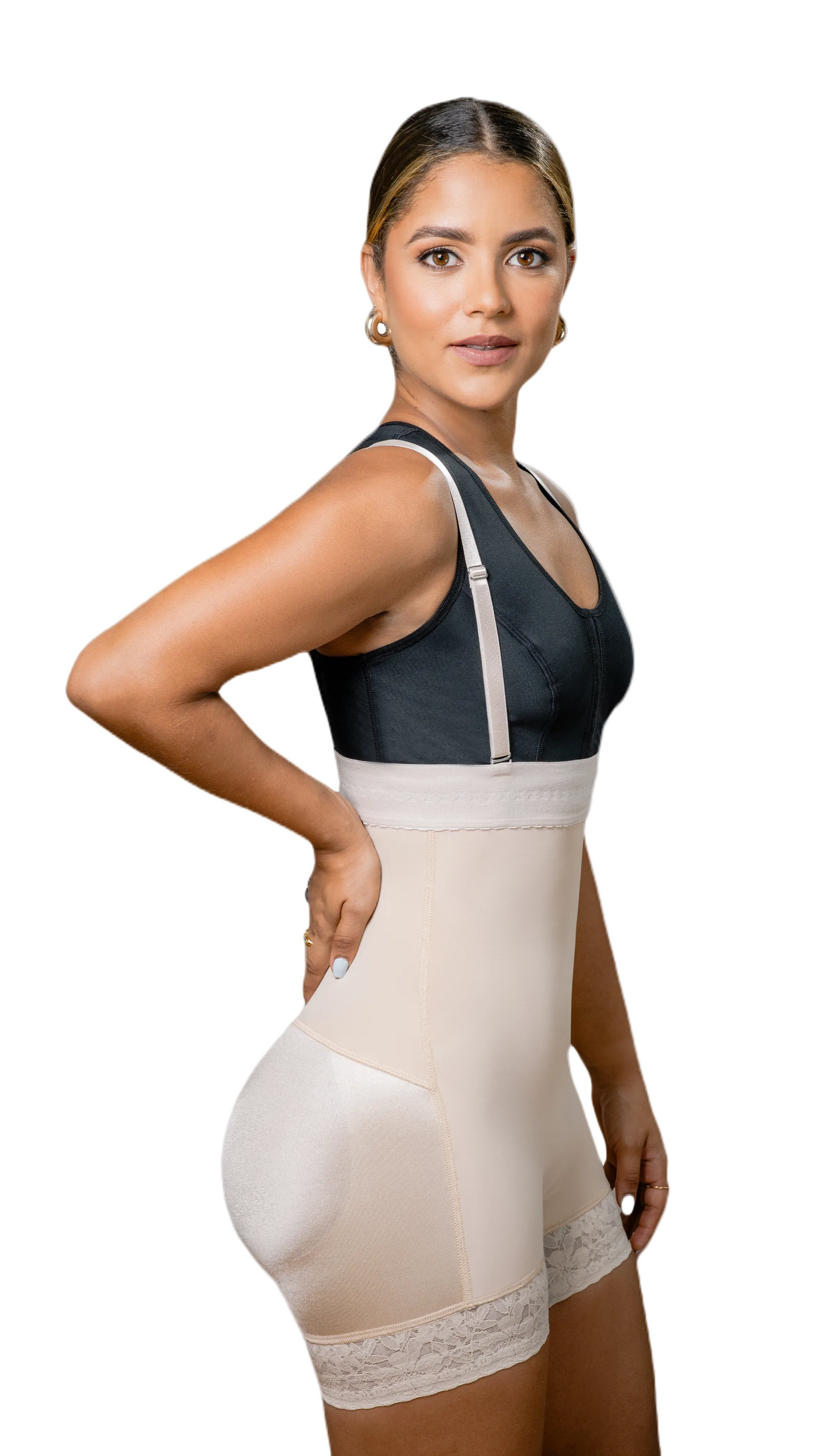 TEEK - Open-Bust Strapless Short Body Shapewear