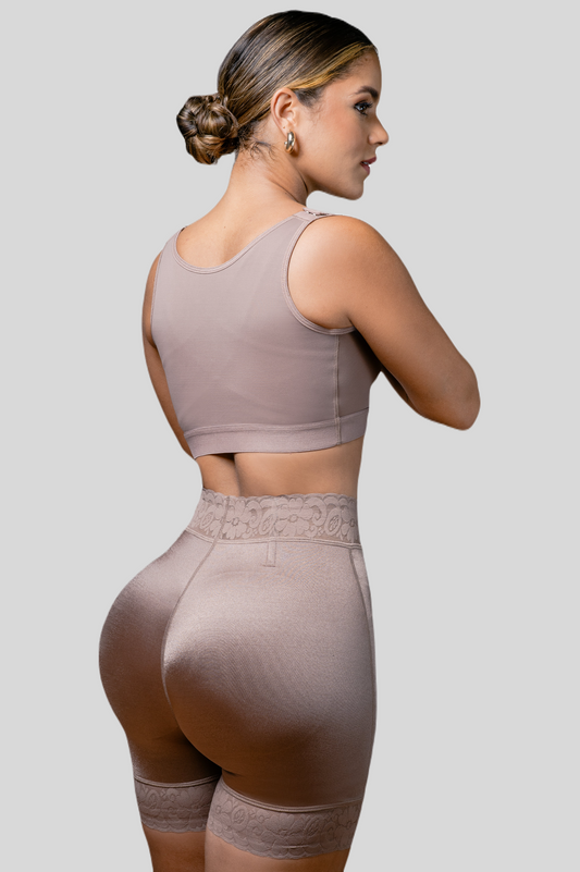 TEEK - High Waist Lace Trim Shapewear Slip Shorts LINGERIE TEEK VS