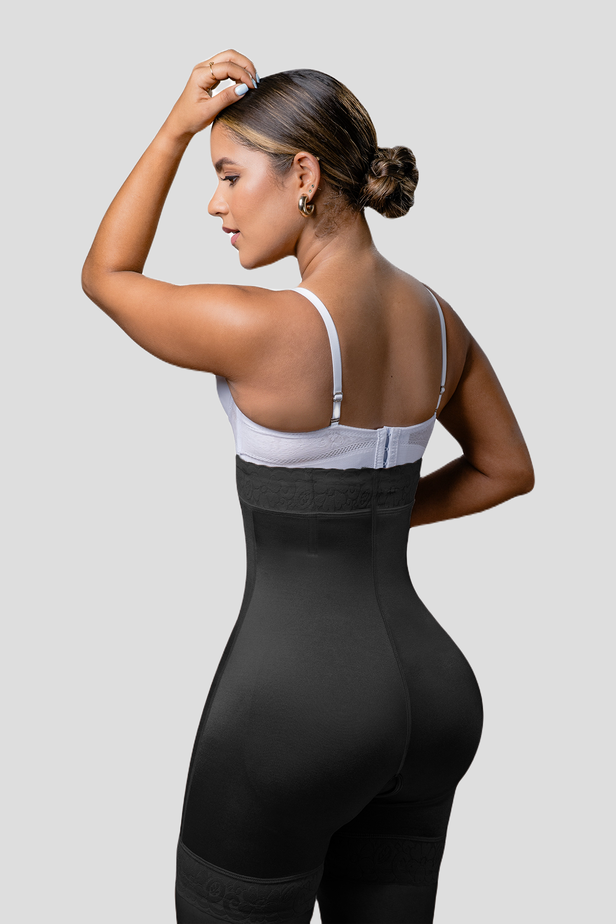 TEEK - Underbust High Waist Lace Trim Shapewear Slip Shorts LINGERIE TEEK VS XS Black