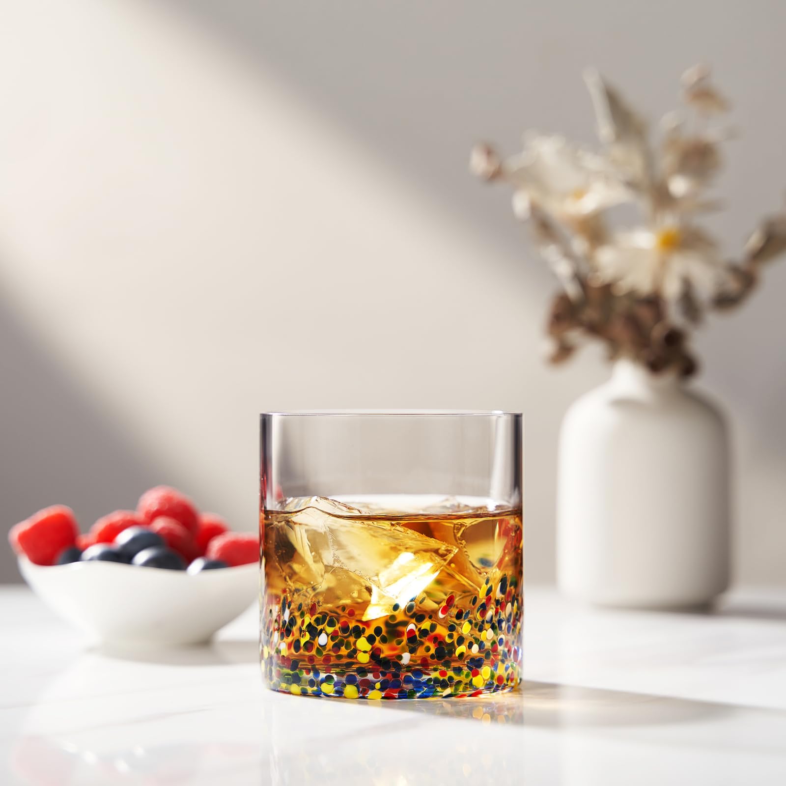 TEEK - The Wine Savant Mexican Glass Hand Blown Glassware - Confetti Rock HOME DECOR TEEK KS