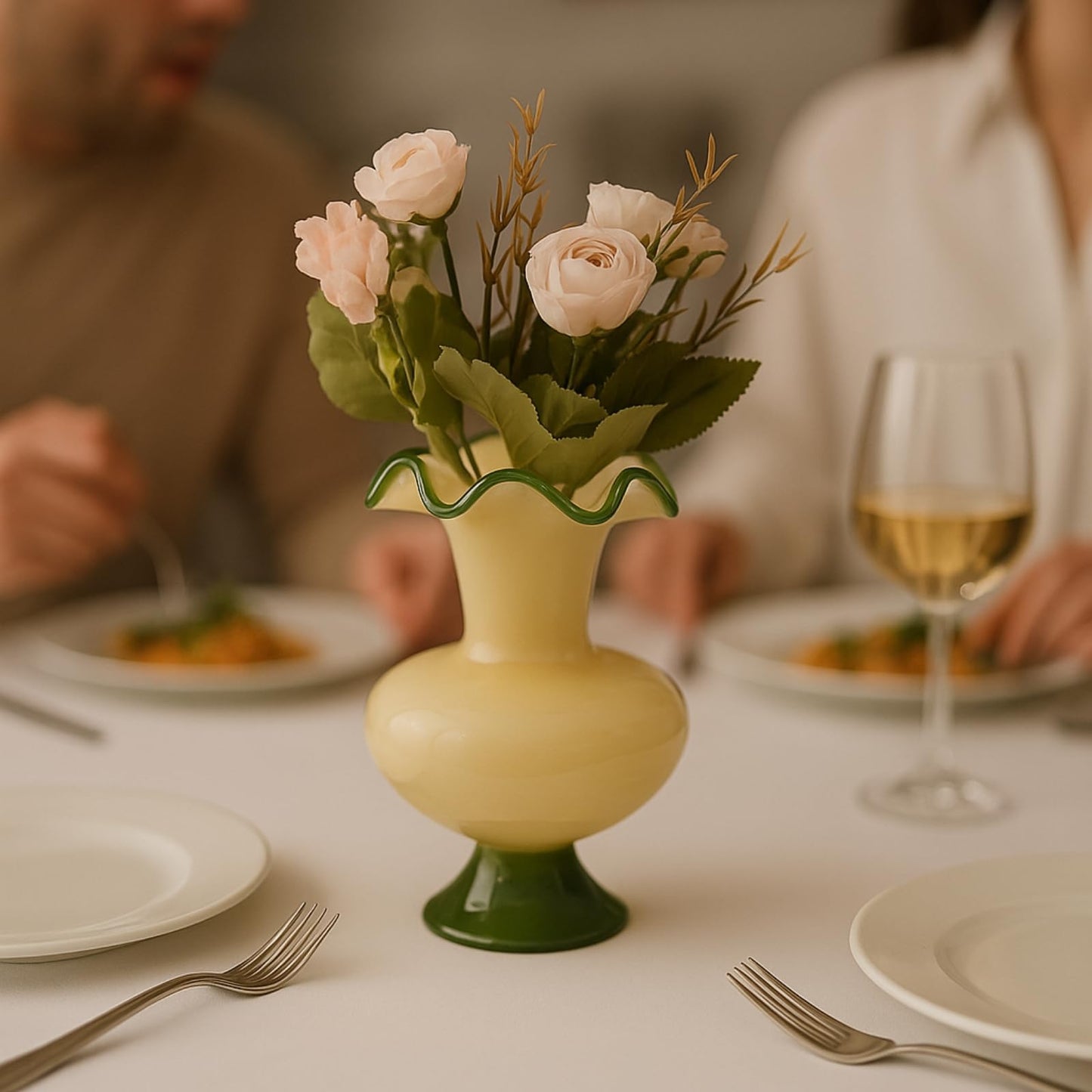 TEEK - Verdant Bloom Hand-Blown Glass Flower Vase Décor - 11" HOME DECOR TEEK KS