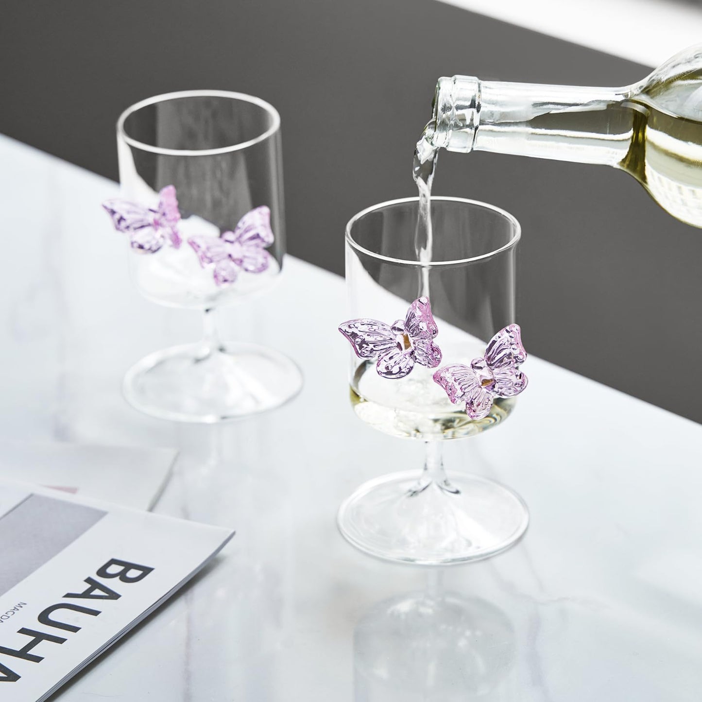 TEEK - Butterfly Wine Goblet Set HOME DECOR TEEK KS