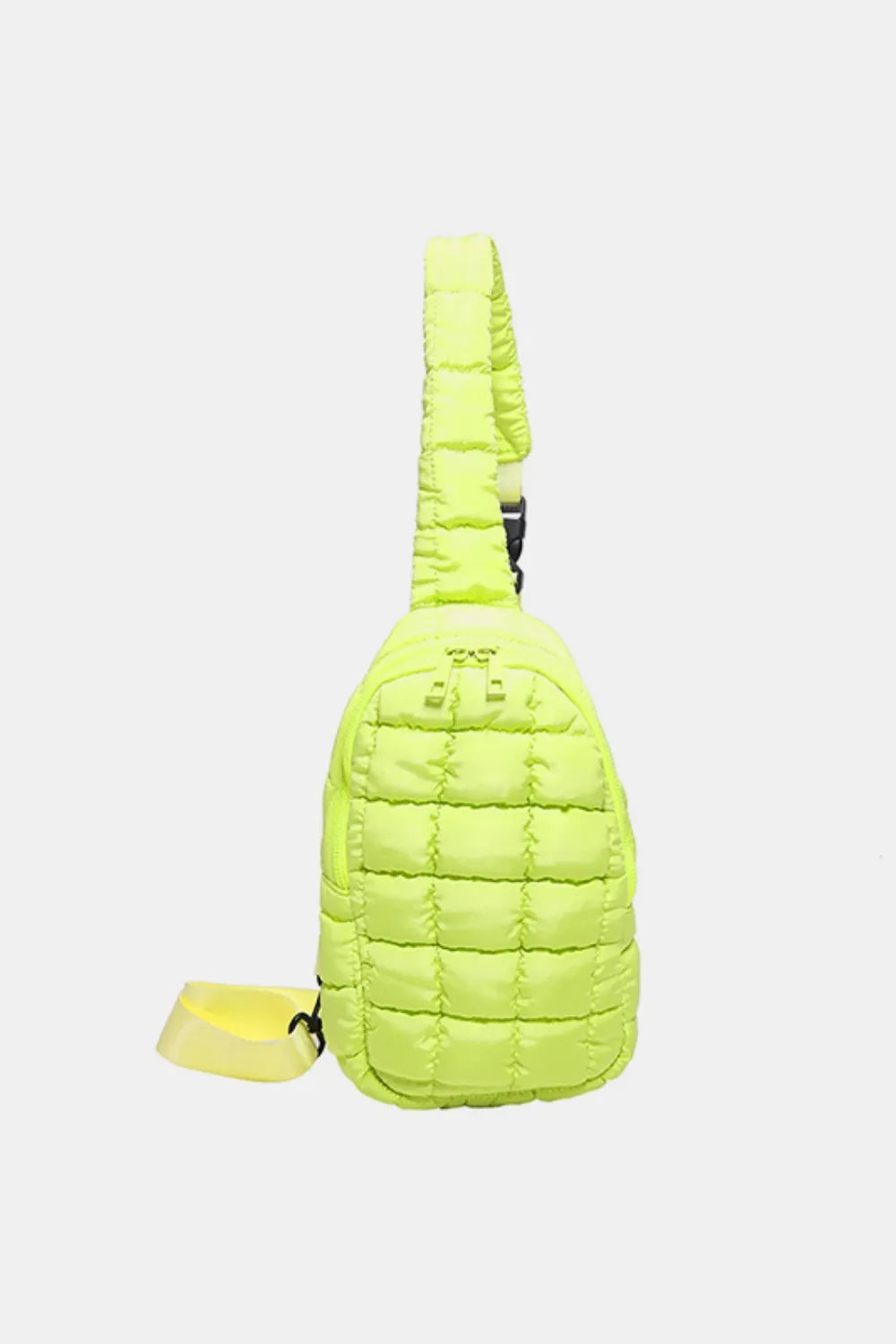 Quilted Nylon Crossbody Bag TEEK Trend Yellow Green One Size