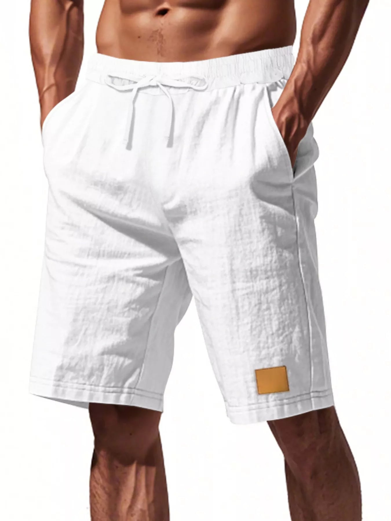 Men's Full Size Casual Drawstring Shorts Plus Size Trendsi