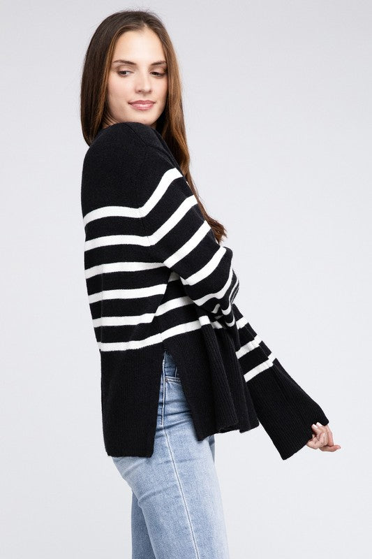 TEEK - Ribbed Hem Stripe Sweater SWEATER TEEK FG   