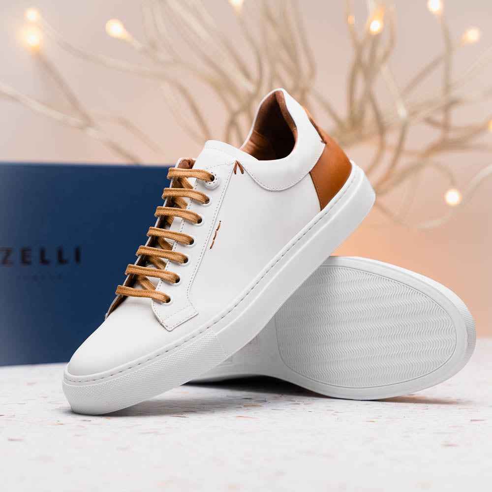 TEEK - 65-229-WHT Diaz Rubberized Calfskin Sneaker White SHOES TEEK ZI