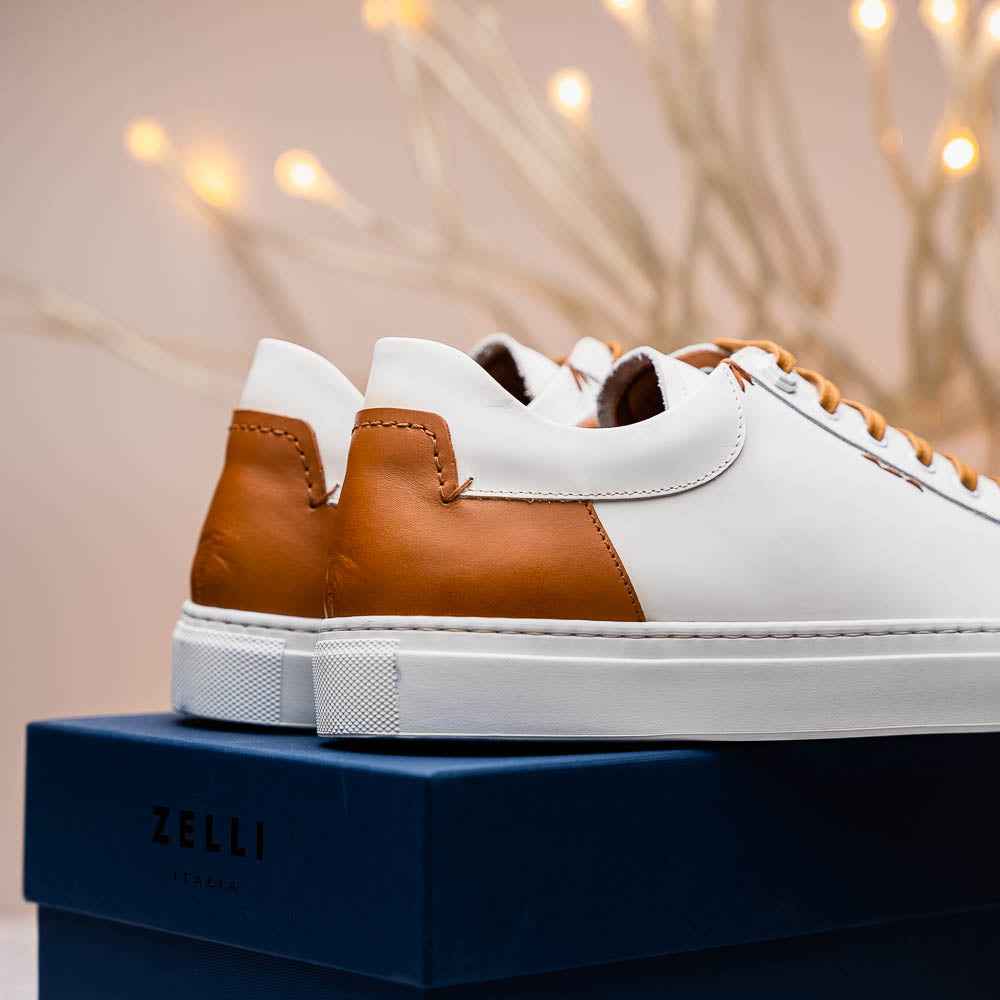 TEEK - 65-229-WHT Diaz Rubberized Calfskin Sneaker White SHOES TEEK ZI