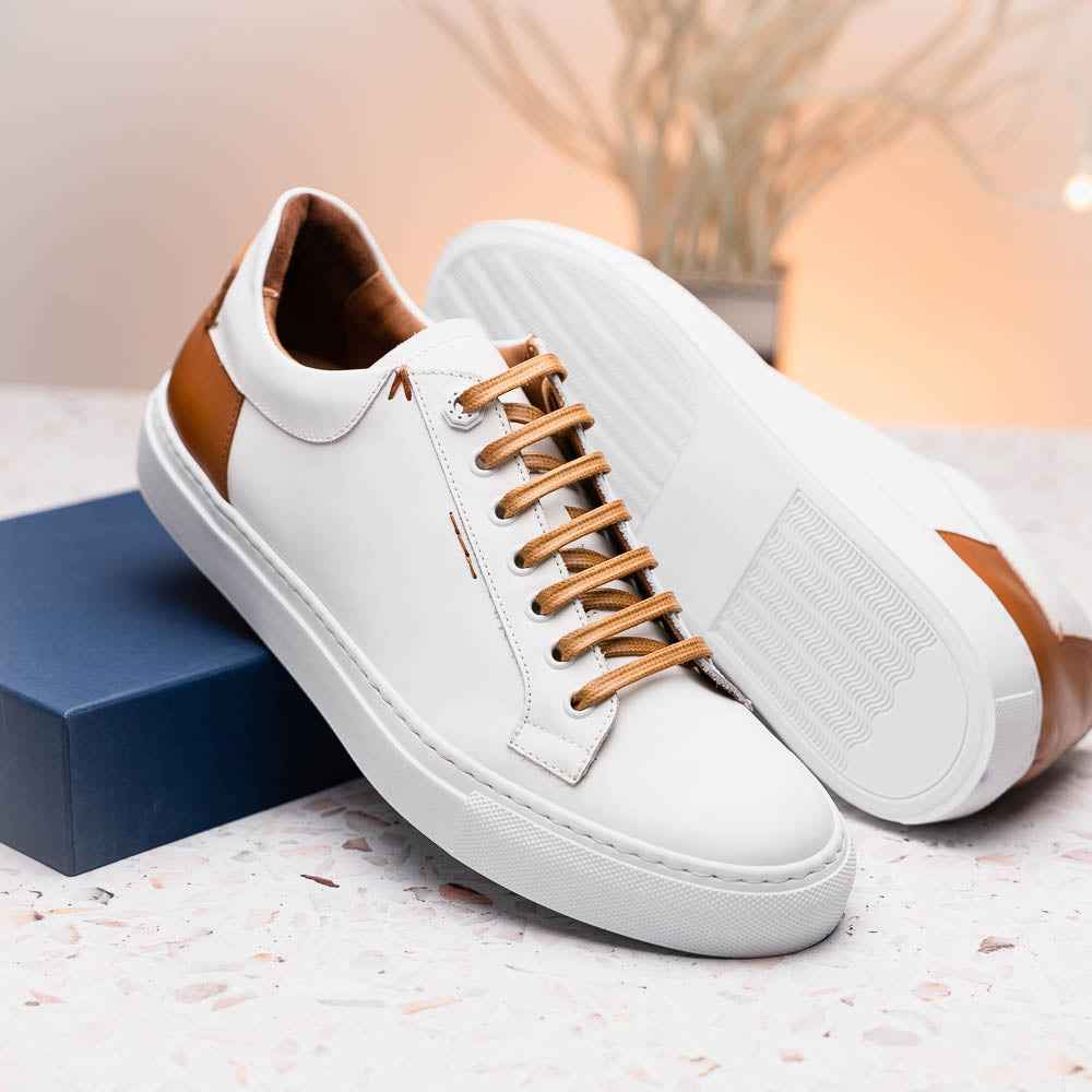 TEEK - 65-229-WHT Diaz Rubberized Calfskin Sneaker White SHOES TEEK ZI