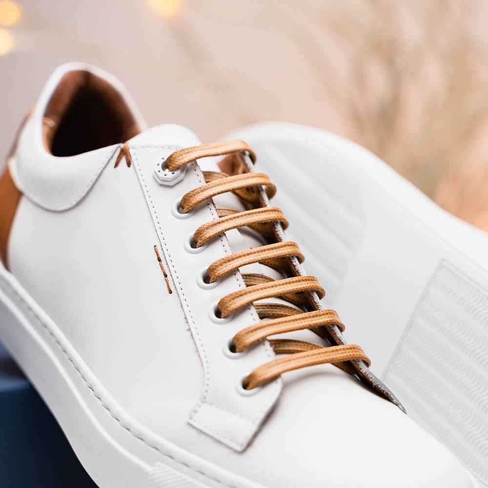 TEEK - 65-229-WHT Diaz Rubberized Calfskin Sneaker White SHOES TEEK ZI