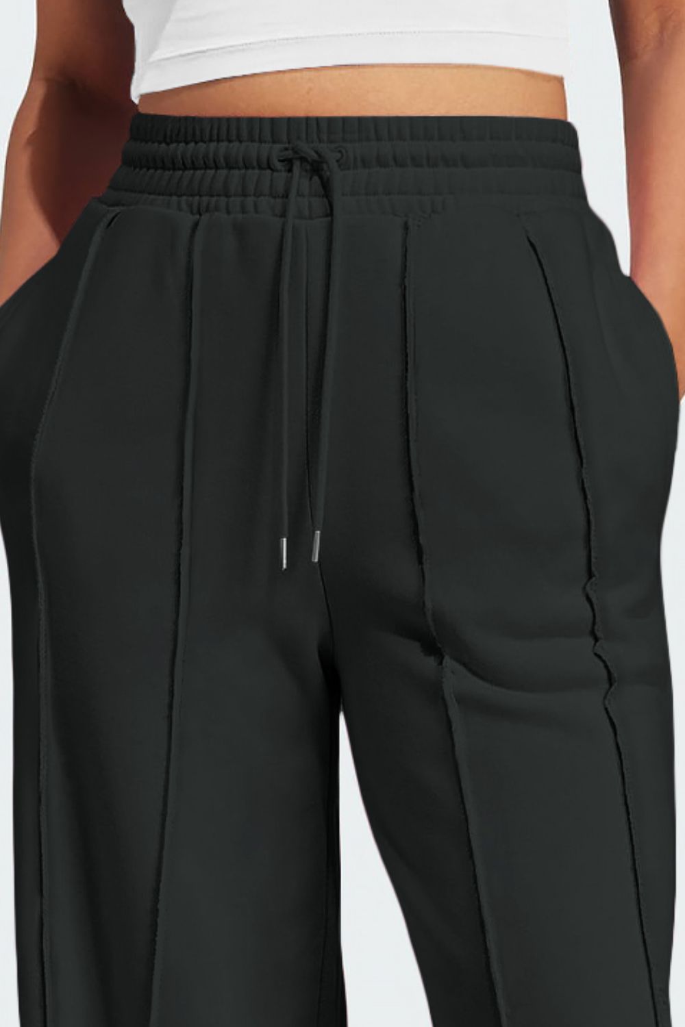 TEEK - Drawstring Wide Leg Active Pants PANTS TEEK Trend   