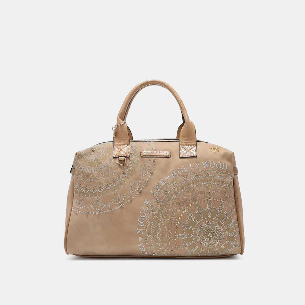 TEEK - NL Rhinestone Boston Bag BAG TEEK Trend Beige  