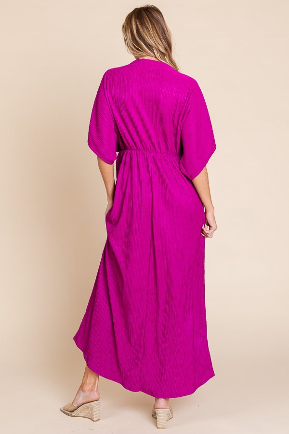 TEEK - Pocketed Magenta Maxi Dress DRESS TEEK Trend   
