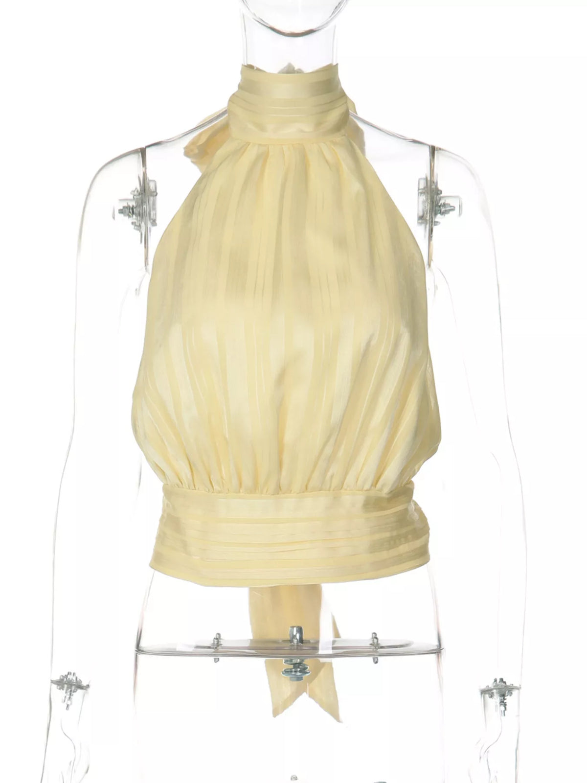Halter Neck Striped Cami Top Trendsi