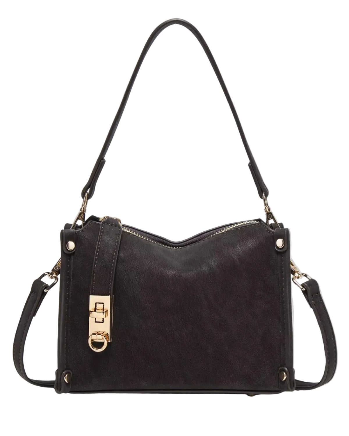 TEEK - PU Leather Crossbody Bag with Adjustable Strap BAG TEEK Trend Black ONESIZE