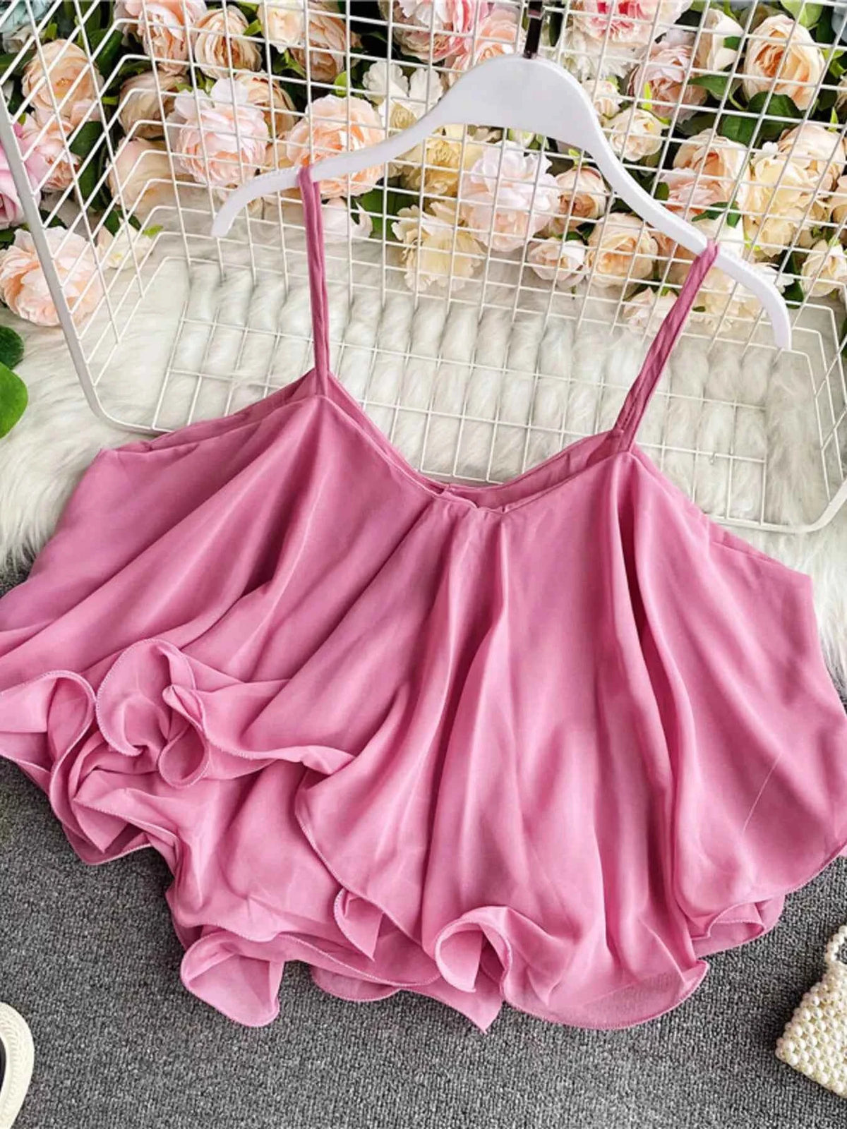 Ruffled Flowy Cami Trendsi