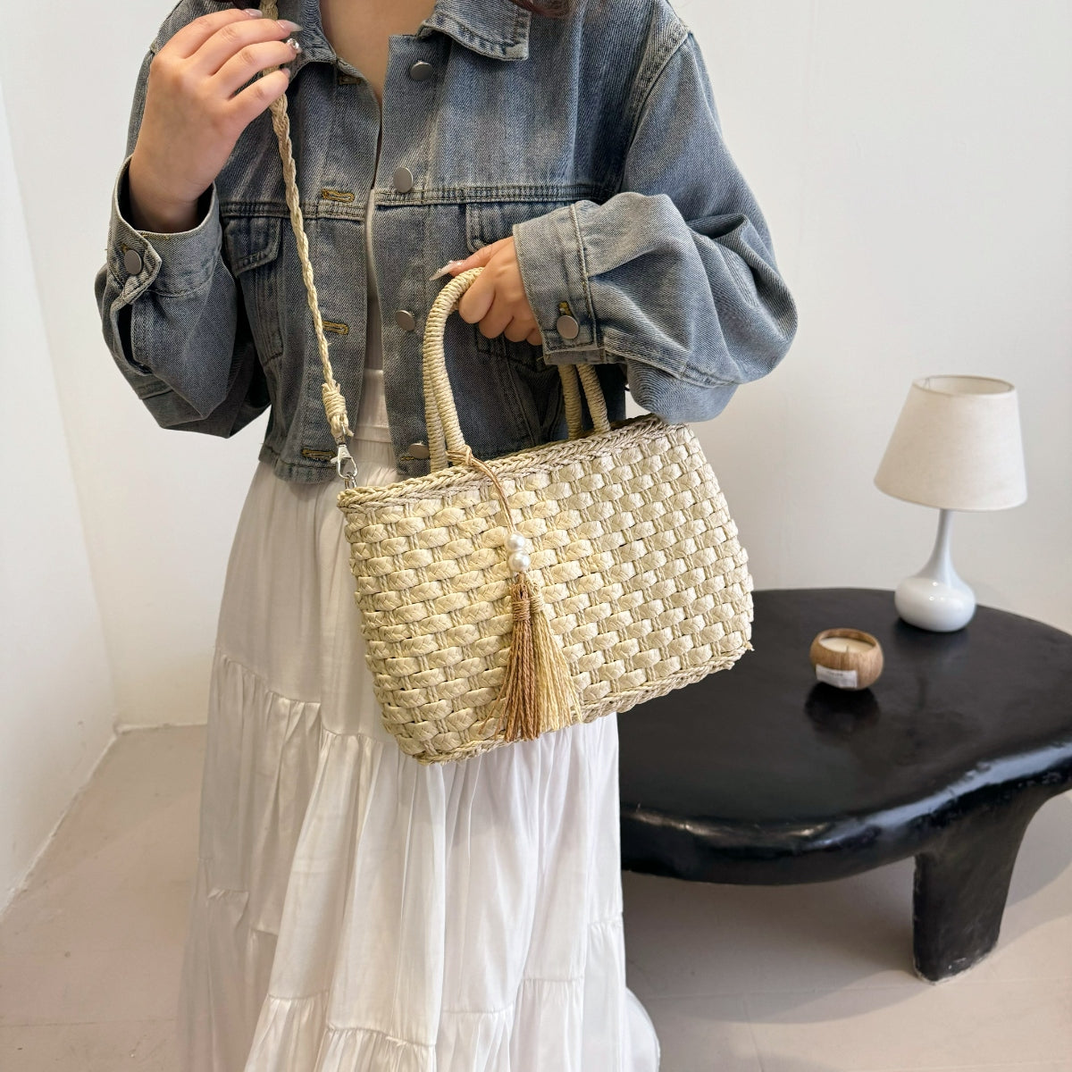 TEEK - Braided Strap Paper Weave Shoulder Bag BAG TEEK Trend   