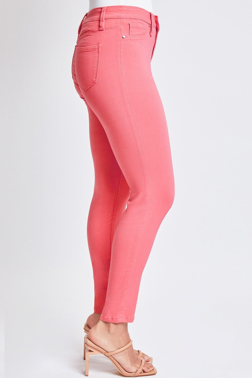 TEEK - Shell Pink Hyperstretch Mid-Rise Skinny Jeans JEANS TEEK Trend   