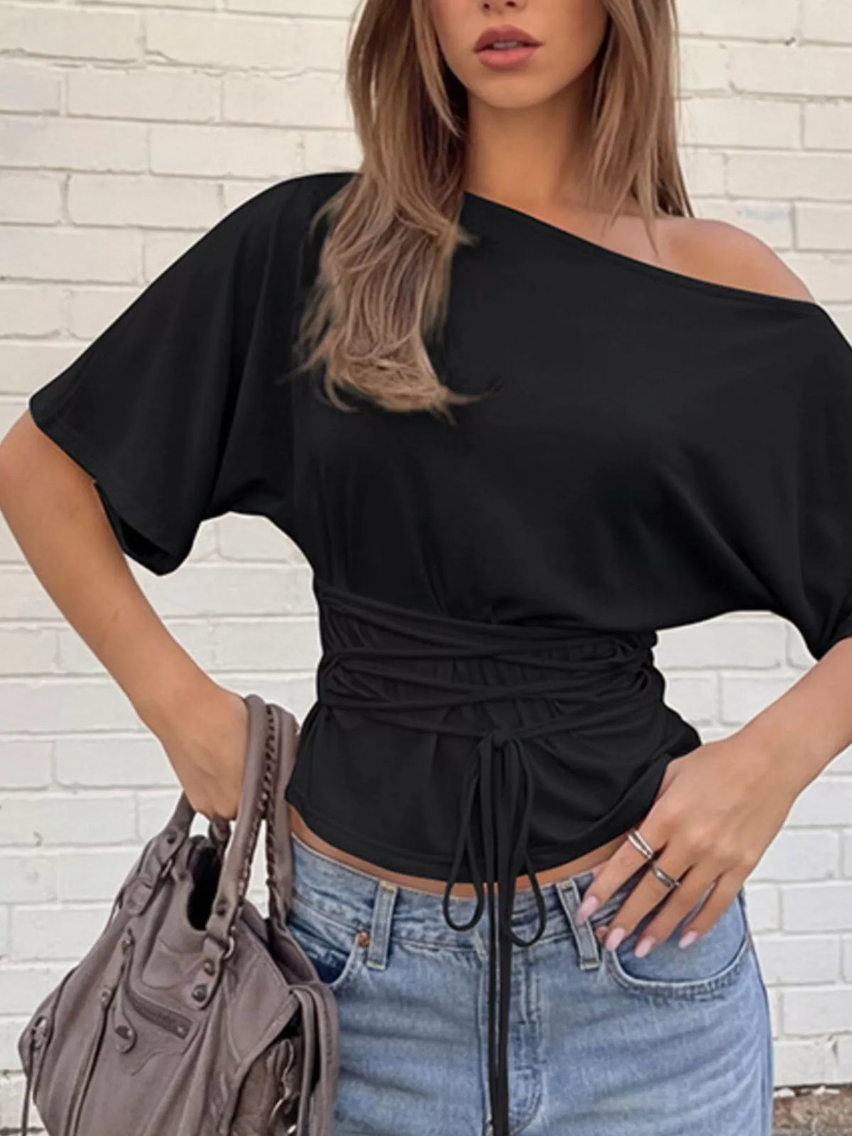 TEEK - Boat Neck Short Sleeve T-Shirt TOPS TEEK Trend