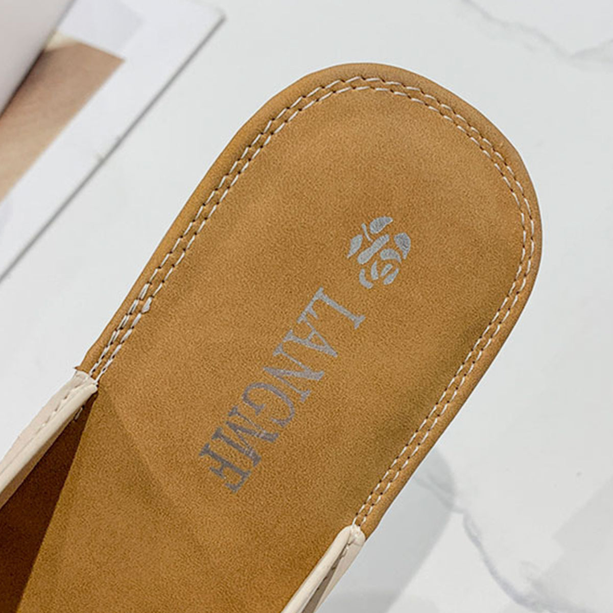 TEEK - Cream Bow Flat Sandals SHOES TEEK Trend   